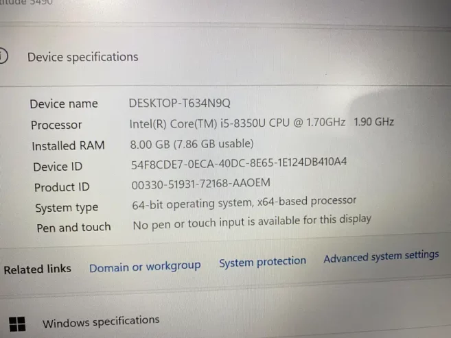 Dell Laptop Core i5 8th generation for sale in Bhawalpur