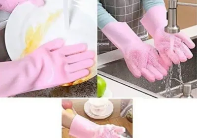 silicon washing gloves