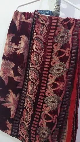 Mehroon velvet dress with Palachi dupatta
