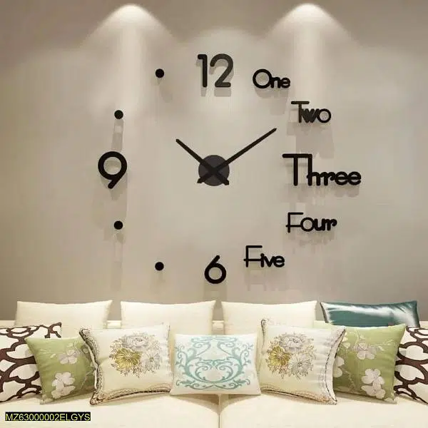 Modern 3D art MDF Wall Clock