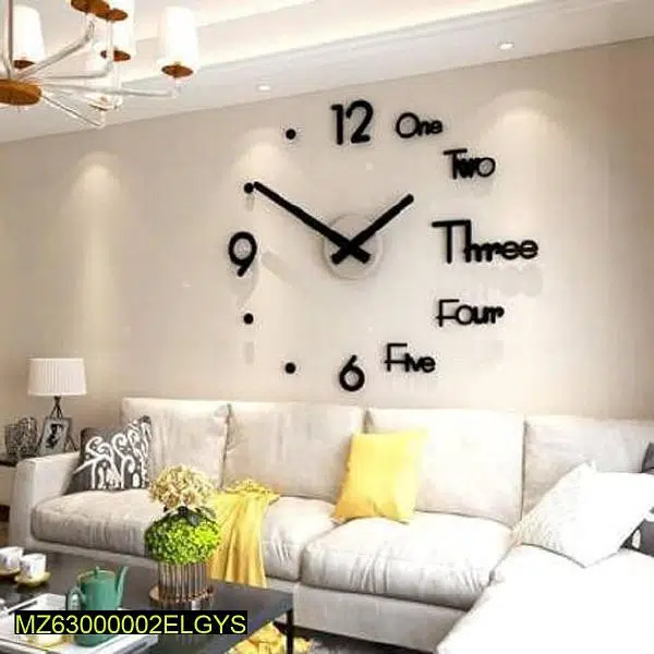 Modern 3D art MDF Wall Clock