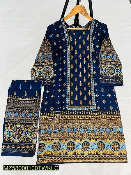 2 pcs women stitched linen suit