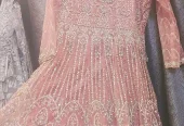 Party Wear, elegant dress in peach pink