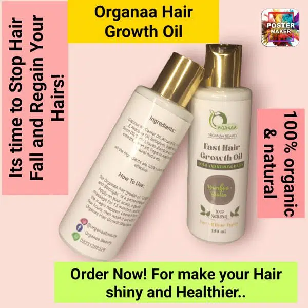 Organaa Beauty Hair Growth and Anti Hairfall Oil, Serum and Shampoo