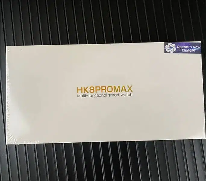 Hk8 pro max 2nd generation Black With Chat GPT And Always on Display