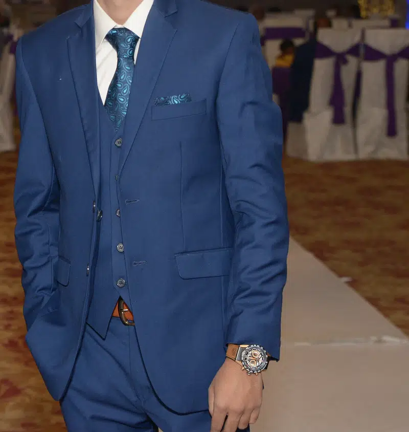 Emerald Blue 3 Piece Medium Size Complete Valima Suit Fresh Condition