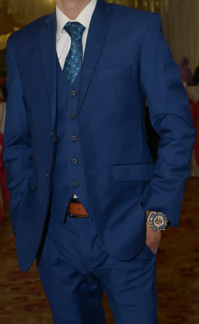 Emerald Blue 3 Piece Medium Size Complete Valima Suit Fresh Condition