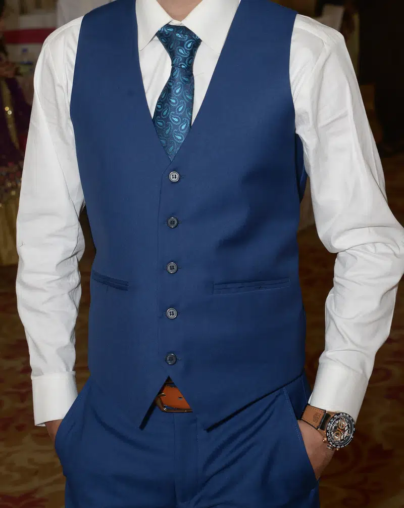 Emerald Blue 3 Piece Medium Size Complete Valima Suit Fresh Condition