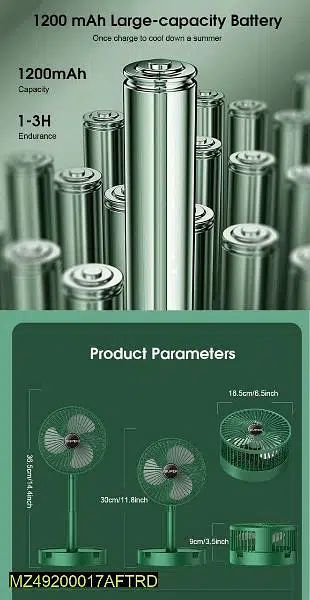 Portable rechargeable Fan