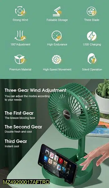 Portable rechargeable Fan