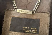 Orignal 100% Zara Men Leather Jacket