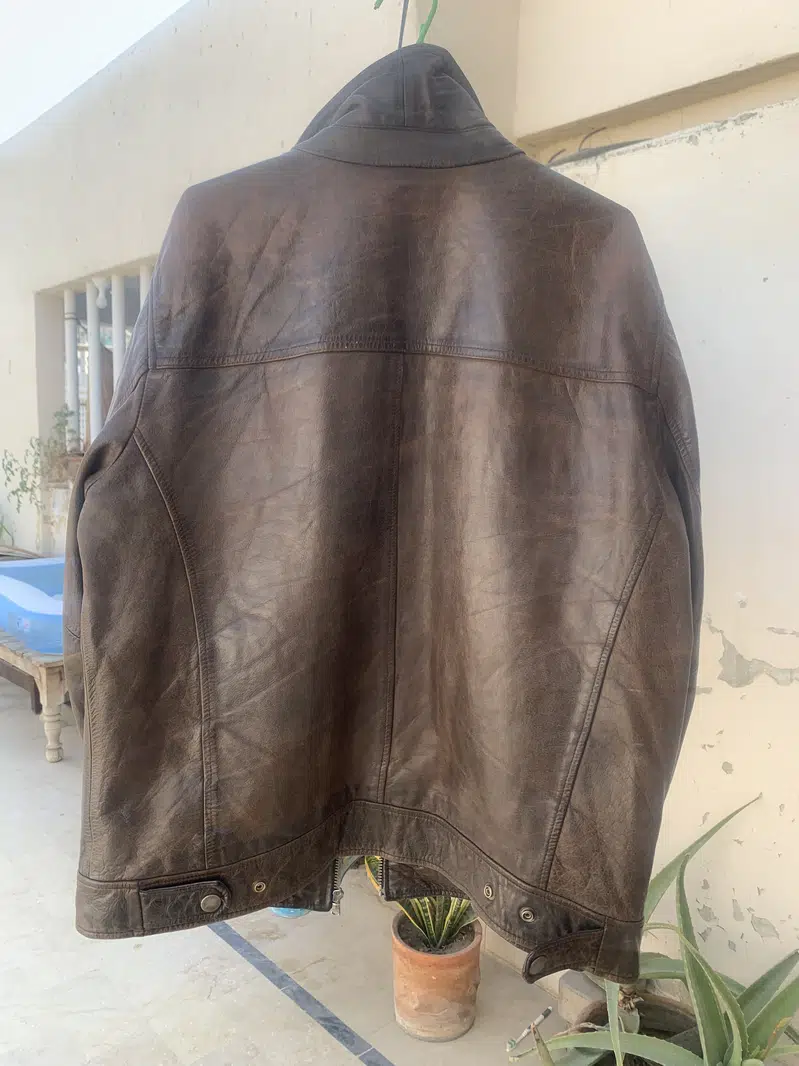 Orignal 100% Zara Men Leather Jacket
