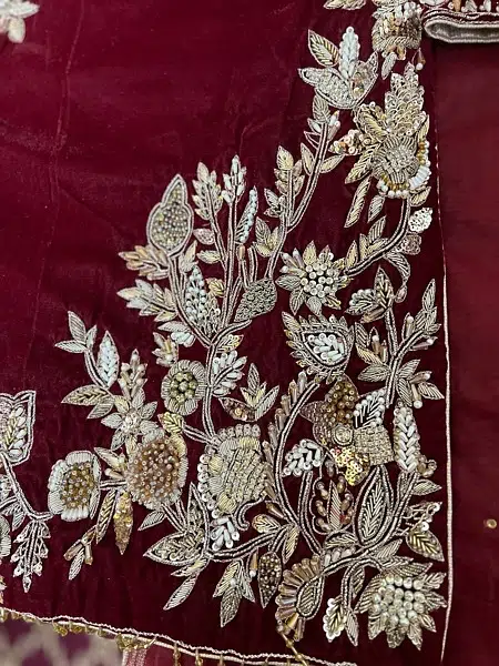 velvet fancy suit jewellery work