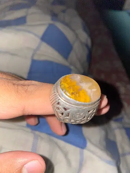 Sulemani Aqeeq with Silver Ring (Iran Imported)