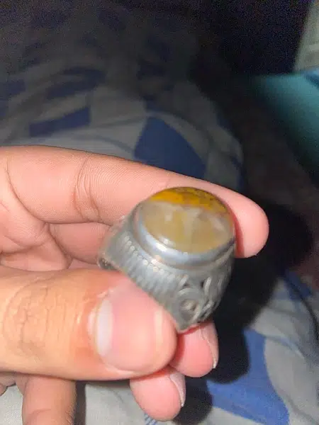 Sulemani Aqeeq with Silver Ring (Iran Imported)