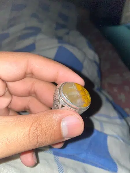 Sulemani Aqeeq with Silver Ring (Iran Imported)