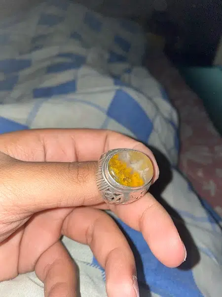 Sulemani Aqeeq with Silver Ring (Iran Imported)