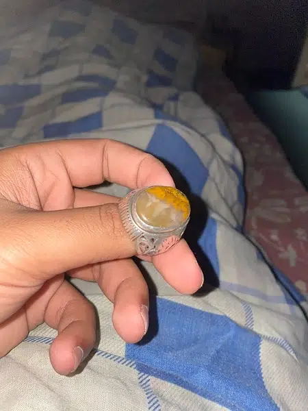 Sulemani Aqeeq with Silver Ring (Iran Imported)