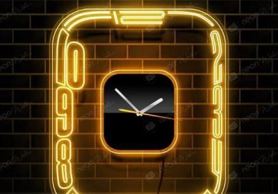 Neon wall clock