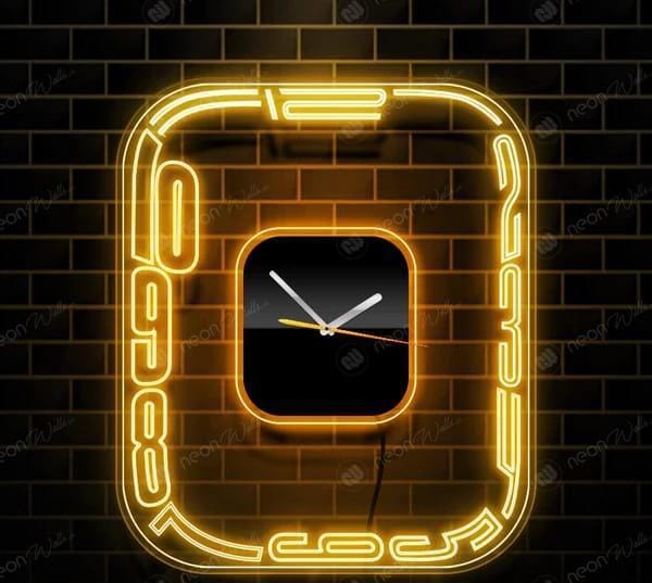 Neon wall clock