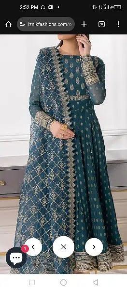 frock with beautiful net dupatta,3 piece