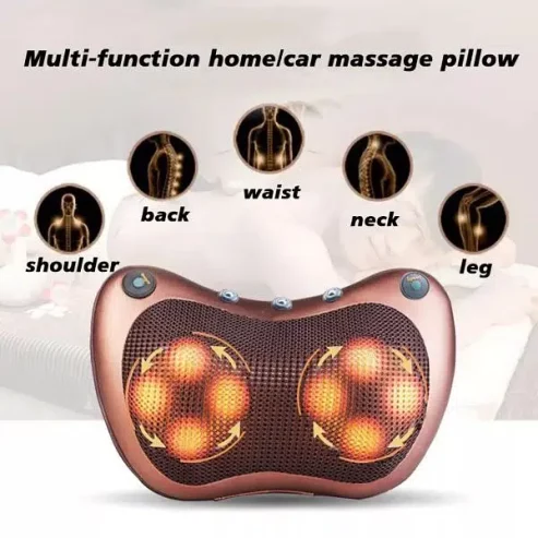 Electric Shiatsu Infrared Heating Massage Pillow with 8 Massager Heads