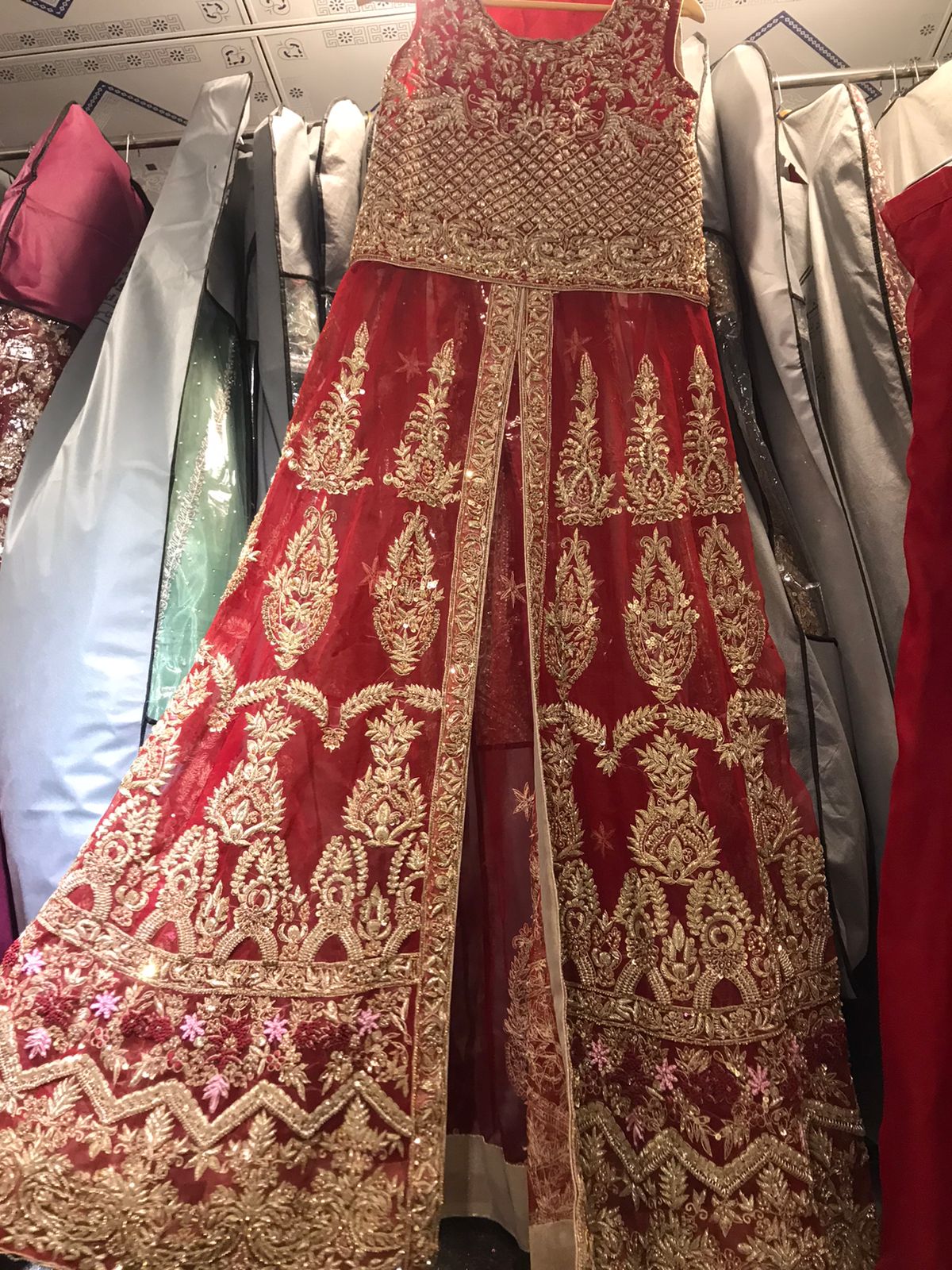 open maxi bridal dress