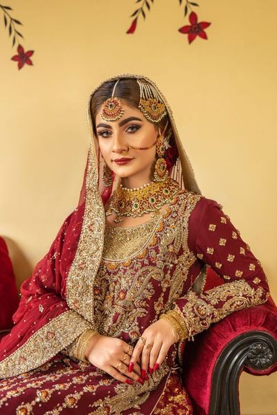 Bridal dress long shirt with farshi lehnga