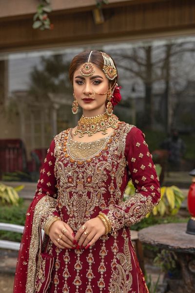Bridal dress long shirt with farshi lehnga
