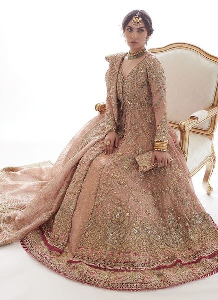 zari zardozi work walima dress