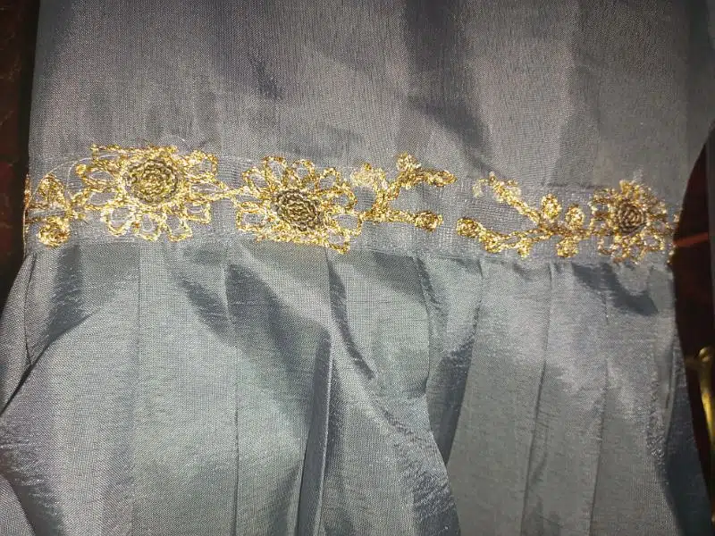 light grey shrara with stylish belt