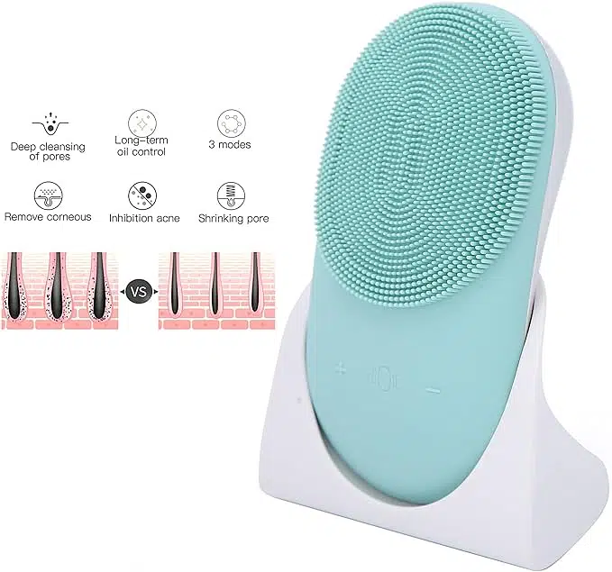 Electric Facial Cleansing Brush, Silicone Facial Brush 221