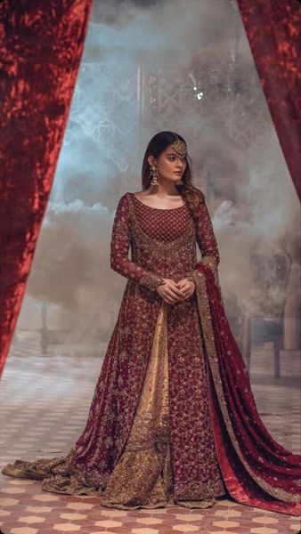 heavily embalished open shirt bridal dress