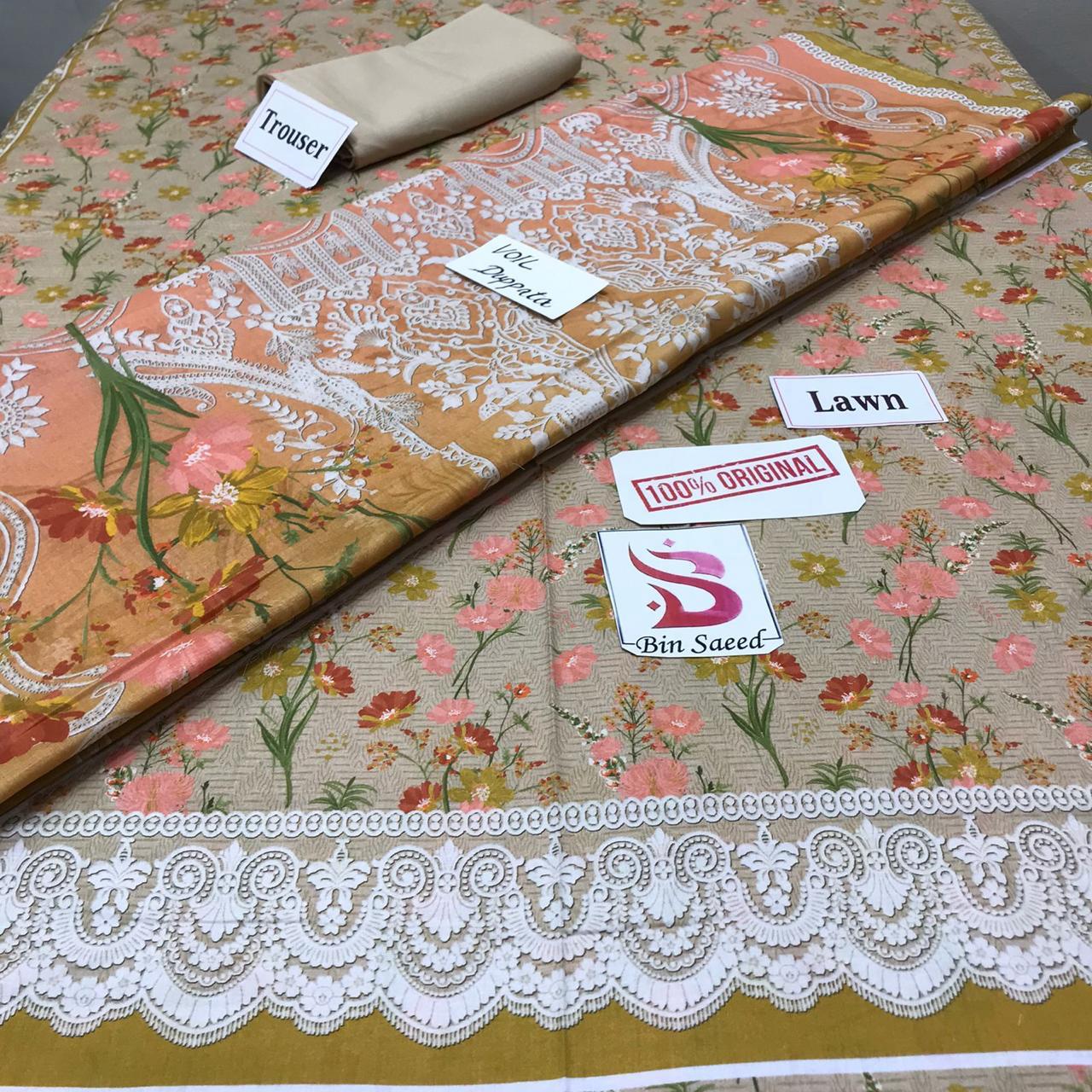 Bin saeed lawn collection
