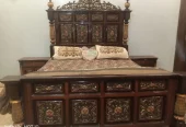 pure wooden bed + side tables / best condition
