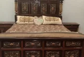 pure wooden bed + side tables / best condition