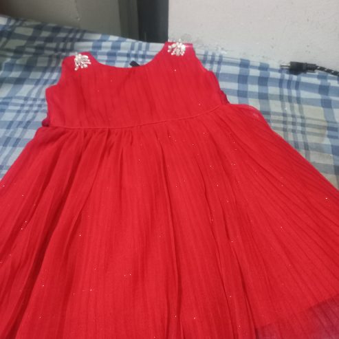 Red party frock