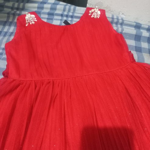 Red party frock