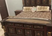 pure wooden bed + side tables / best condition