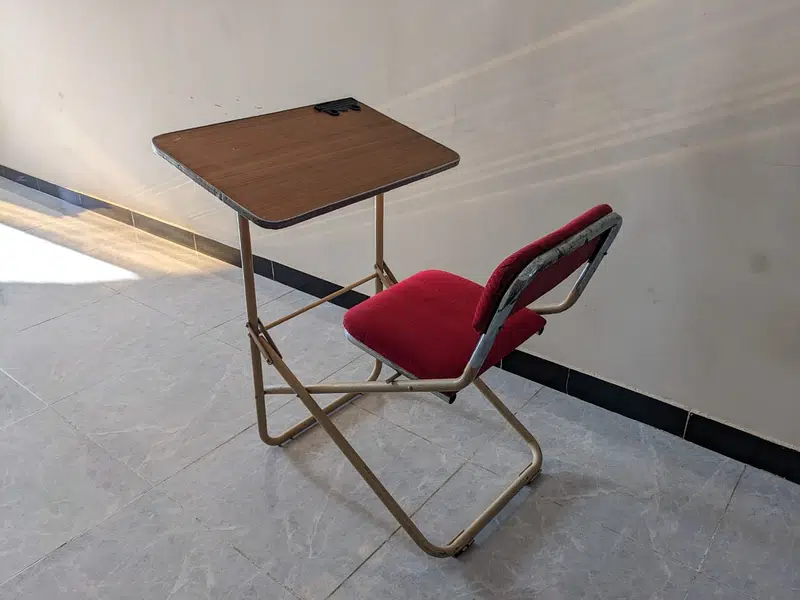 Foldable study table with chair