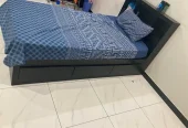 single bed black color with 3 drawers
