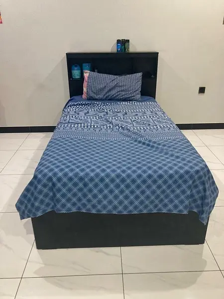 single bed black color with 3 drawers