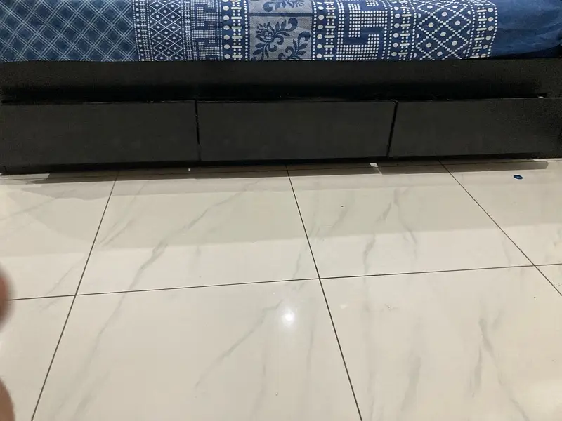 single bed black color with 3 drawers