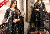 3 piece Andrakha embroidery part wear dress