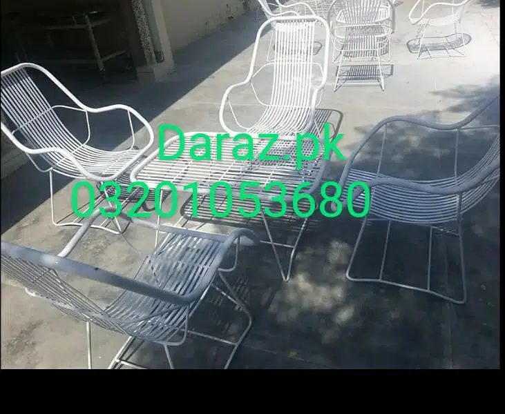 outdoor garden steel/iron chairs table