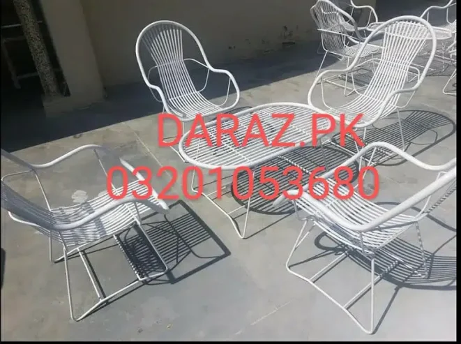 outdoor garden steel/iron chairs table
