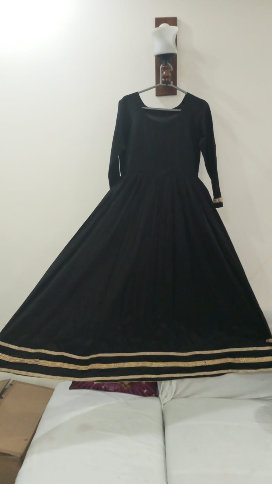 Beautiful raw silk black pishwas